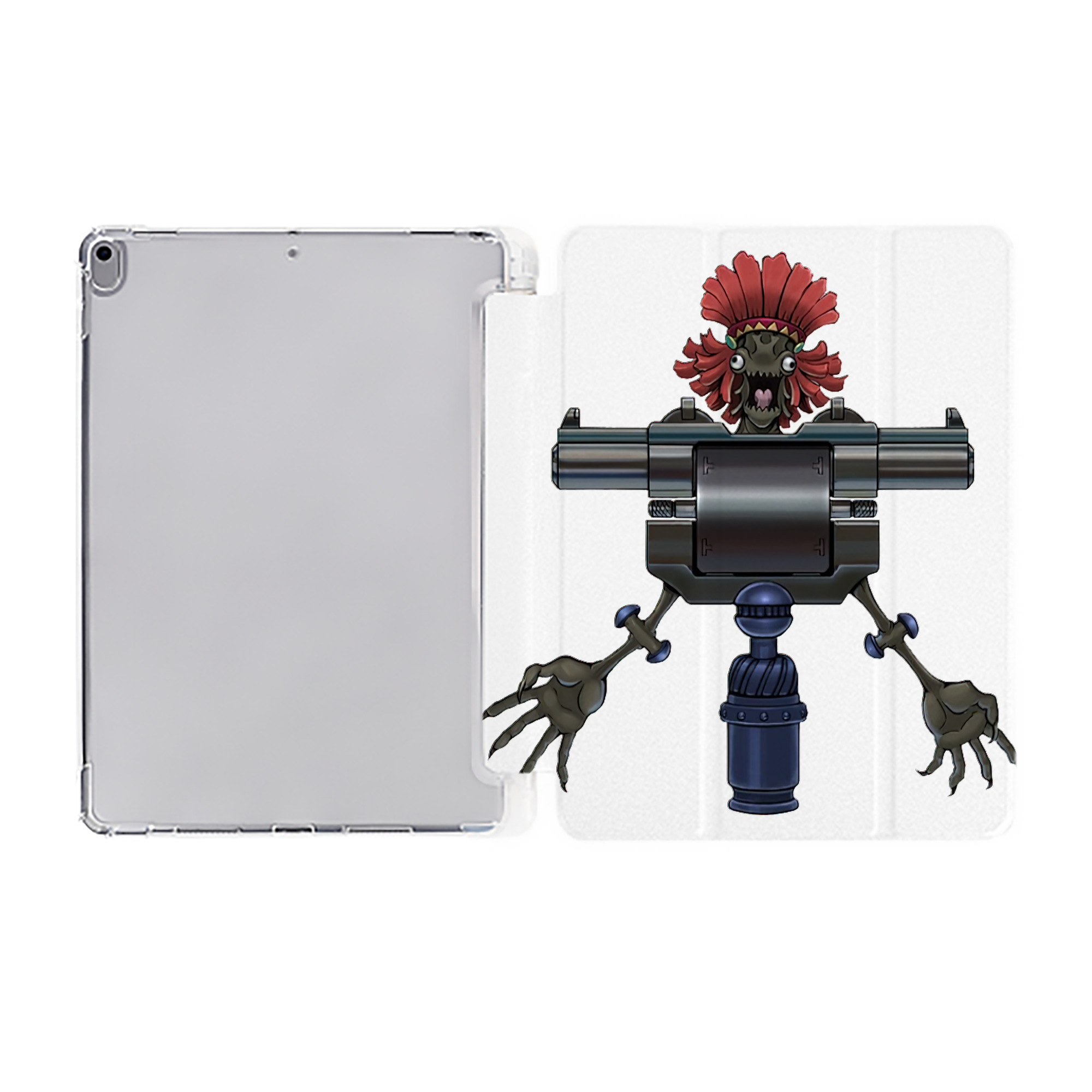 （画像用） 遊☆戯☆王 Yu-Gi-Oh! IPad ケース ペン収納付き 三つ折りスタンド PUレザー×シリコン 対応機種9.5/10.5/10.9インチ